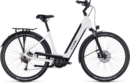 Vélo ville électrique Cube supreme sport hybrid one 500 easy entry white´n´black