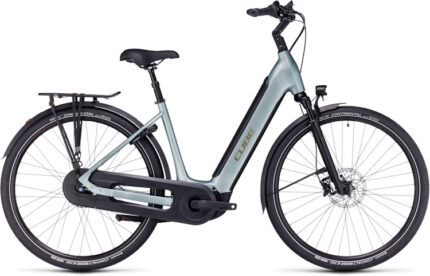 Vélo ville électrique Cube supreme hybrid ex 625 green´n´olive easy entry
